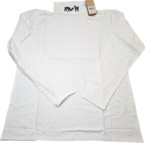 Woolrich Embroidered Deer Turtleneck Top XXL White Cottagecore Layering NWT